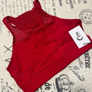 ZYIA Red Activewear Top